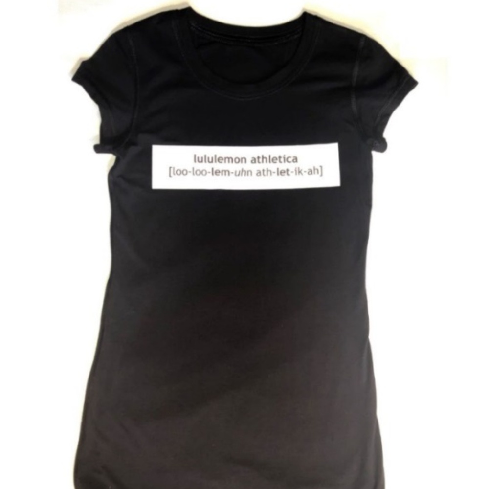 Lululemon S/S t-shirt ["loo-loo-lem-uhn" def.]